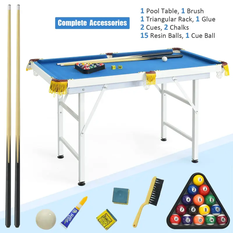 GoPlus Billardtisch, 122 cm (48 Zoll), klappbar, tragbar, kompakt zusammenklappbar 2