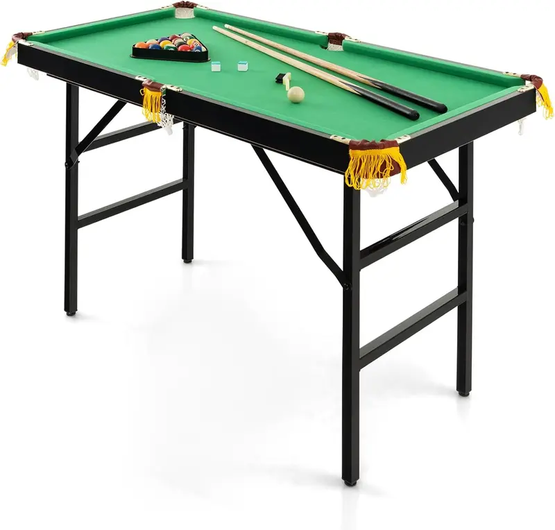 GoPlus Billardtisch, 122 cm (48 Zoll), klappbar, tragbar, kompakt zusammenklappbar