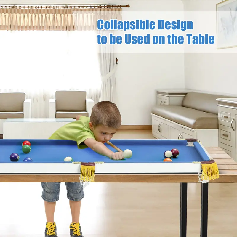 GoPlus Billardtisch, 122 cm (48 Zoll), klappbar, tragbar, kompakt zusammenklappbar