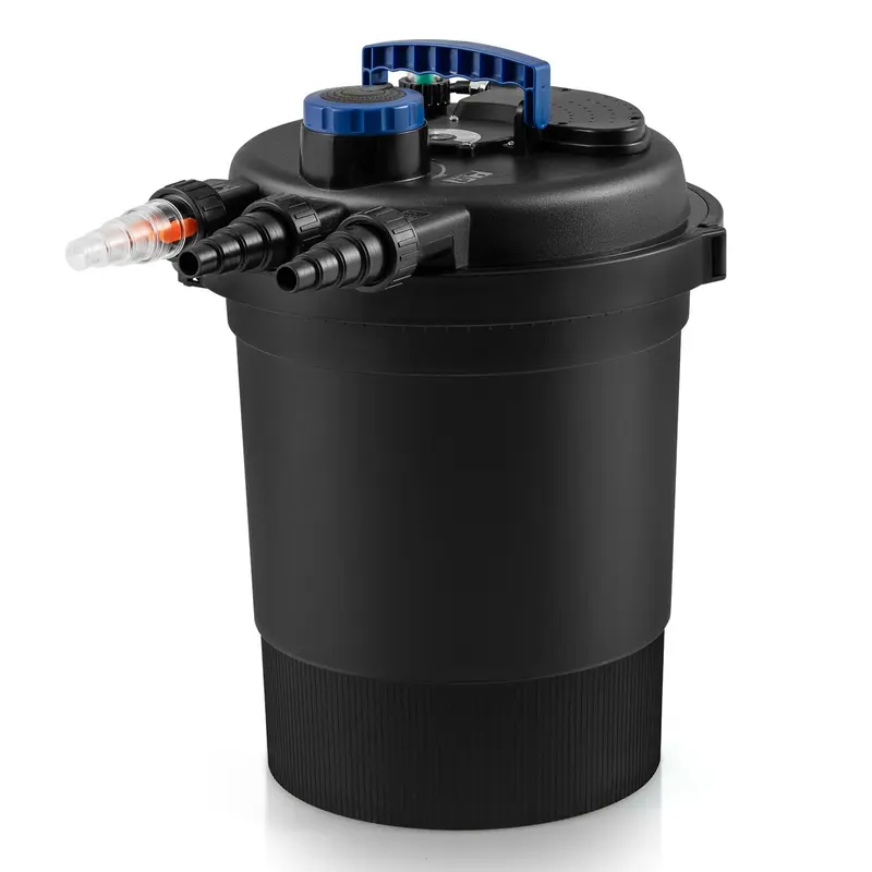 GoPlus Bio-Druckteichfilter mit 13 W UV-C-Lampe, 2642 GPH Teichfiltersystem mit Bio-Kugeln