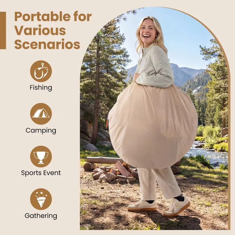 Goplus Bubble-Zelt für Sport und Freizeit, 215 x 215 x 195 cm, wetterfest, für 2–4 Personen