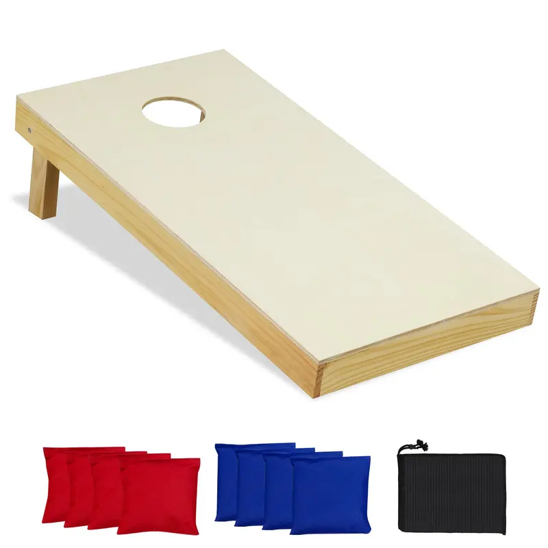 GoPlus Cornhole-Spielbrett aus massivem Holz inkl. 8 Säckchen
