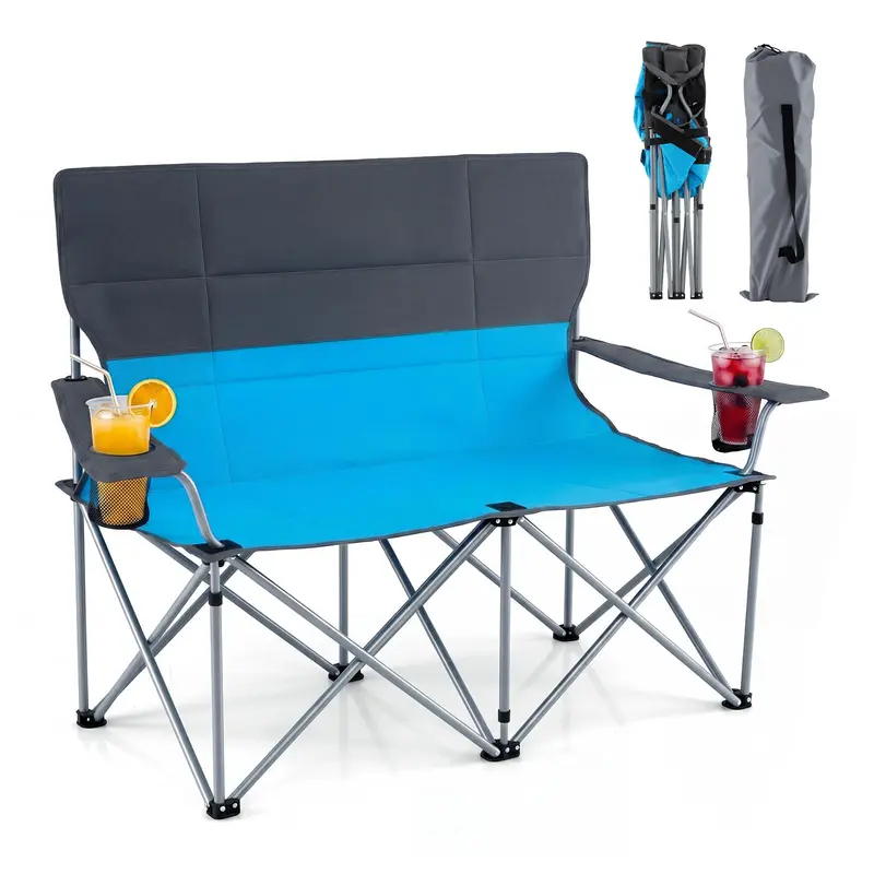Goplus Doppel-Campingstuhl, klappbare Campingcouch