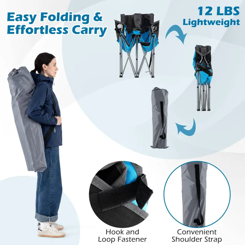Goplus Doppel-Campingstuhl, klappbare Campingcouch
