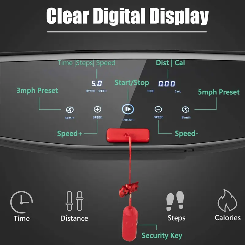 Goplus Elektrisches Klapp-Laufband mit 3 PS, APP-Steuerung, Bluetooth-Lautsprecher und HD-Touchscreen