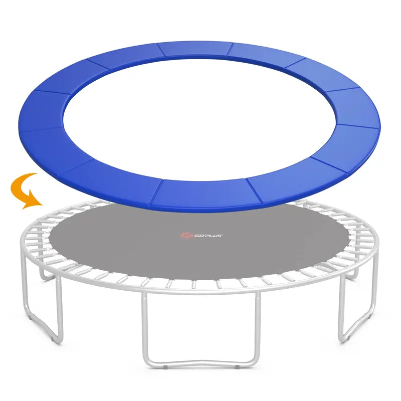 Goplus Ersatz-Trampolin-Schutzpolster, 16 FT, 15 FT, 14 FT, 12 FT, 10 FT, 8 FT – Trampolin-Federabdeckung