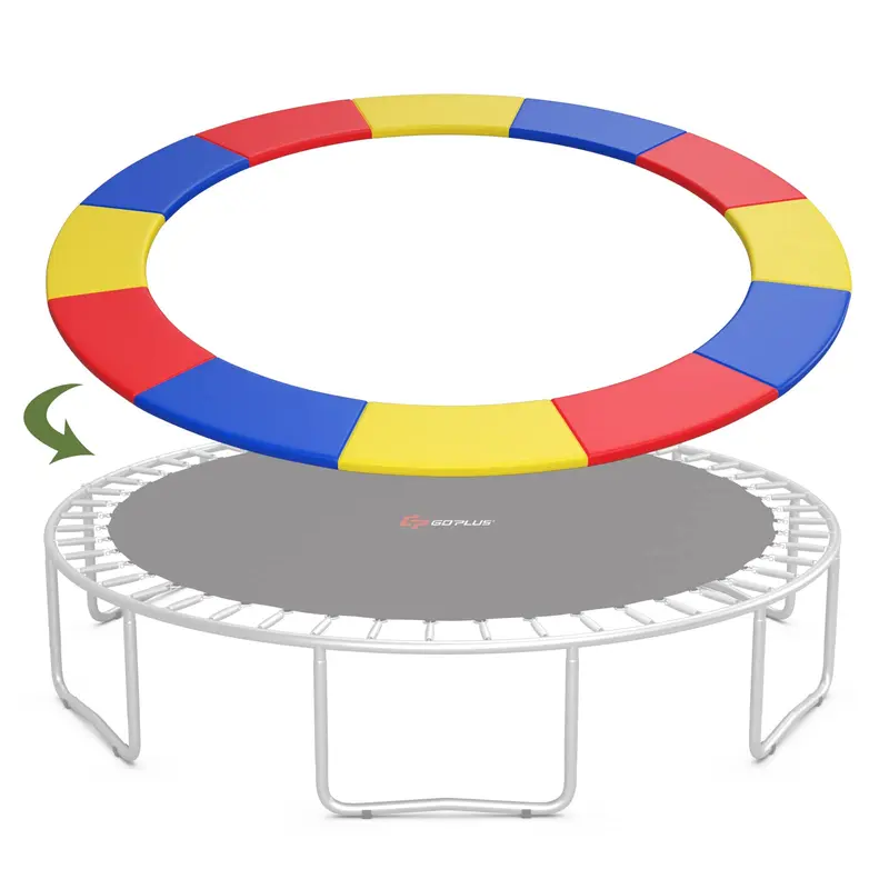 Goplus Ersatz-Trampolin-Schutzpolster, 16 FT, 15 FT, 14 FT, 12 FT, 10 FT, 8 FT – Trampolin-Federabdeckung