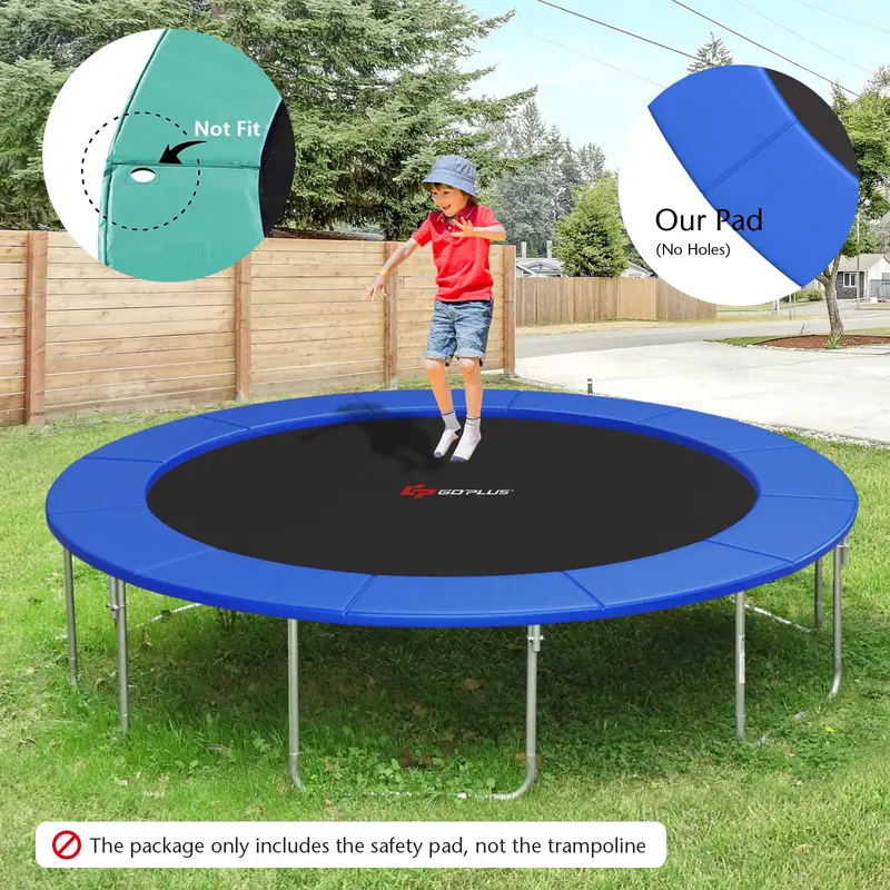Goplus Ersatz-Trampolin-Schutzpolster, 16 FT, 15 FT, 14 FT, 12 FT, 10 FT, 8 FT – Trampolin-Federabdeckung
