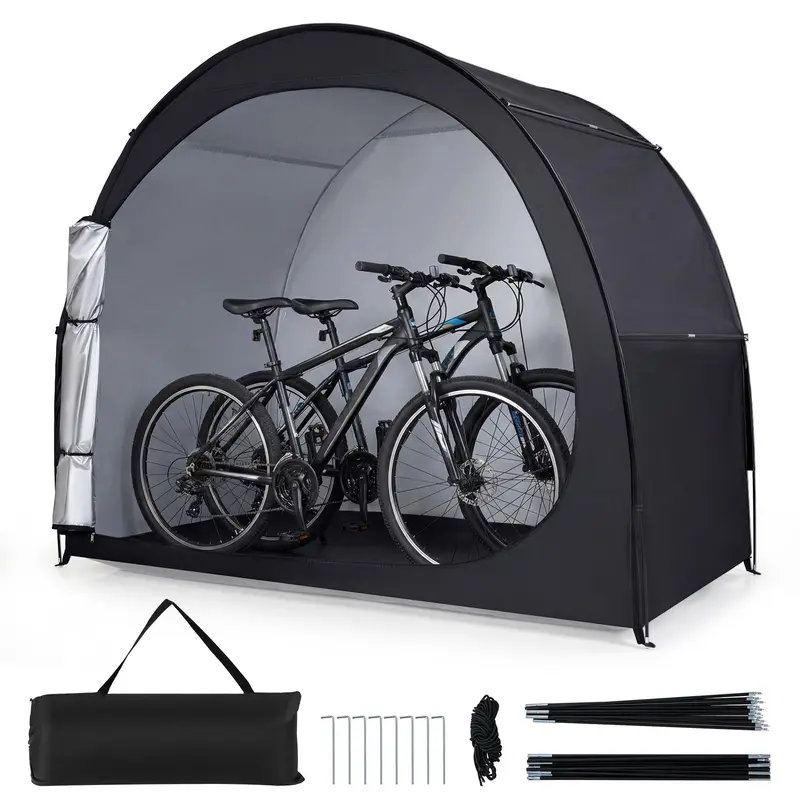 Goplus Fahrrad-Abdeckzelt, tragbarer Fahrradschuppen (210 x 123 cm)