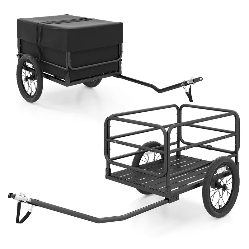 Goplus Fahrrad-Lastanhänger – Hochleistungs-Fahrradwagen (70,5" x 28" x 26")