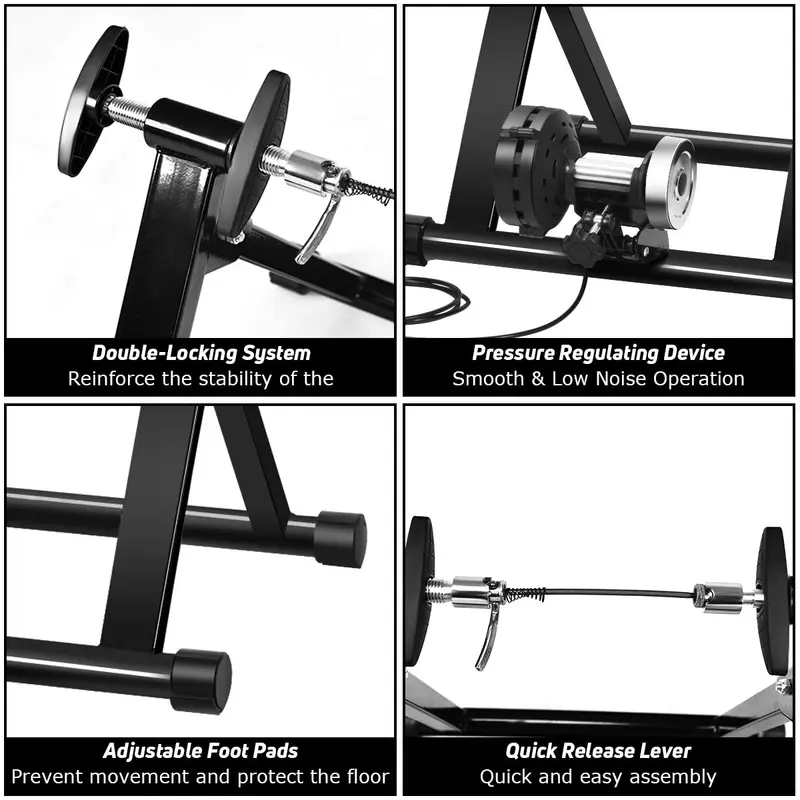GoPlus-Fahrradtrainerständer, magnetischer Indoor-Fahrradtrainer mit 8 Widerstandsstufen