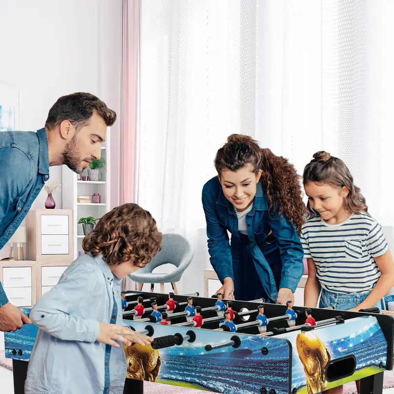 Goplus Foosball-Tisch, 2-in-1-Tischmodell & freistehender Fußballtisch 2