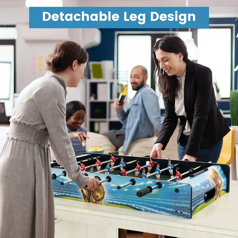Goplus Foosball-Tisch, 2-in-1-Tischmodell & freistehender Fußballtisch