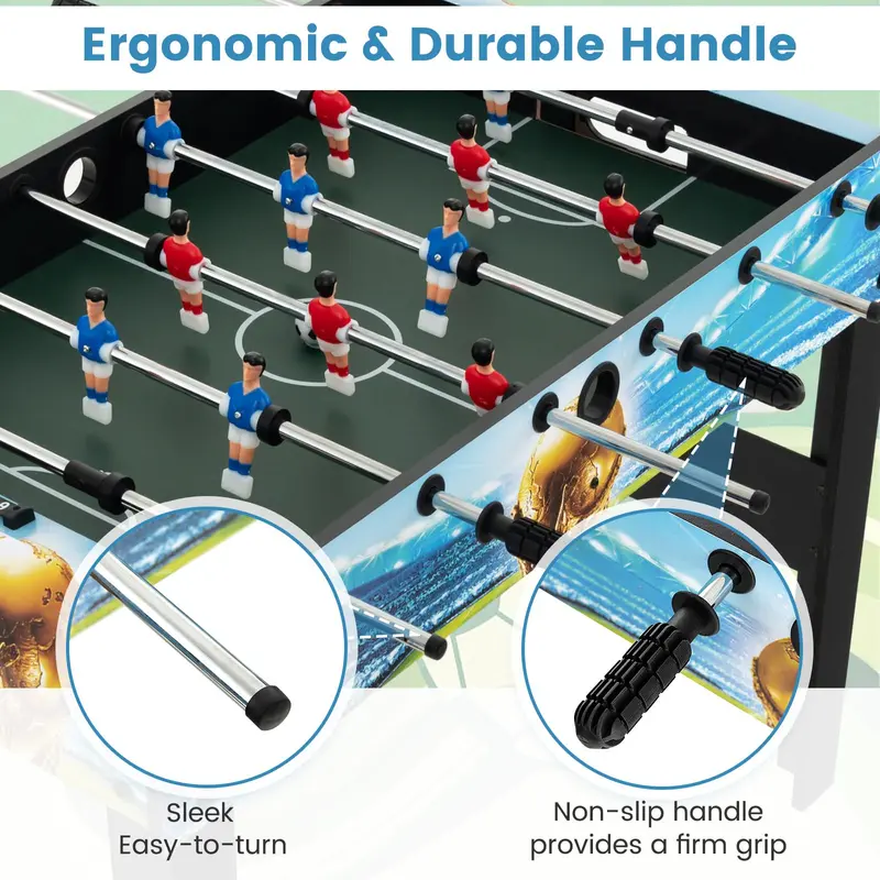 Goplus Foosball-Tisch, 2-in-1-Tischmodell & freistehender Fußballtisch