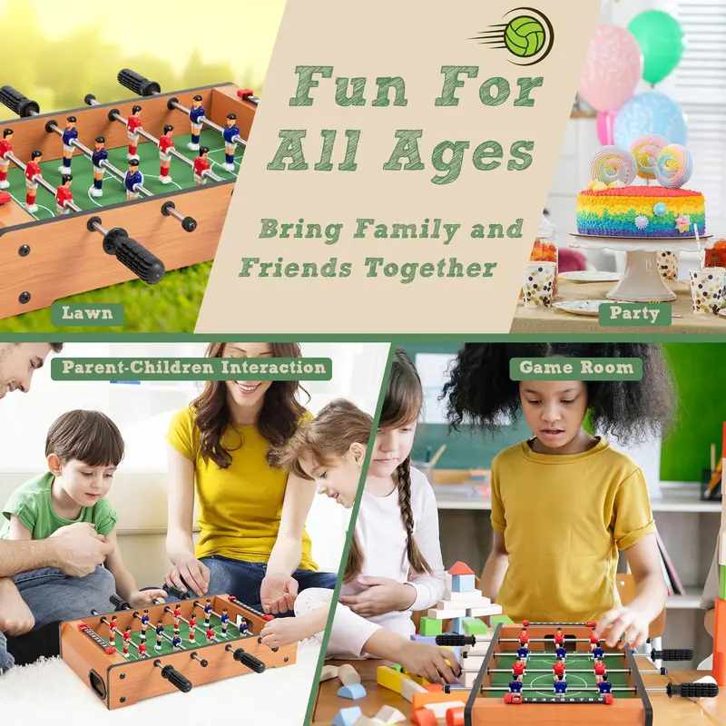 Goplus Foosball-Tisch, 20-Zoll-Mini-Tischfußball mit 2 Bällen, Punktzählern und tragbarem Fußballtisch für Kinder