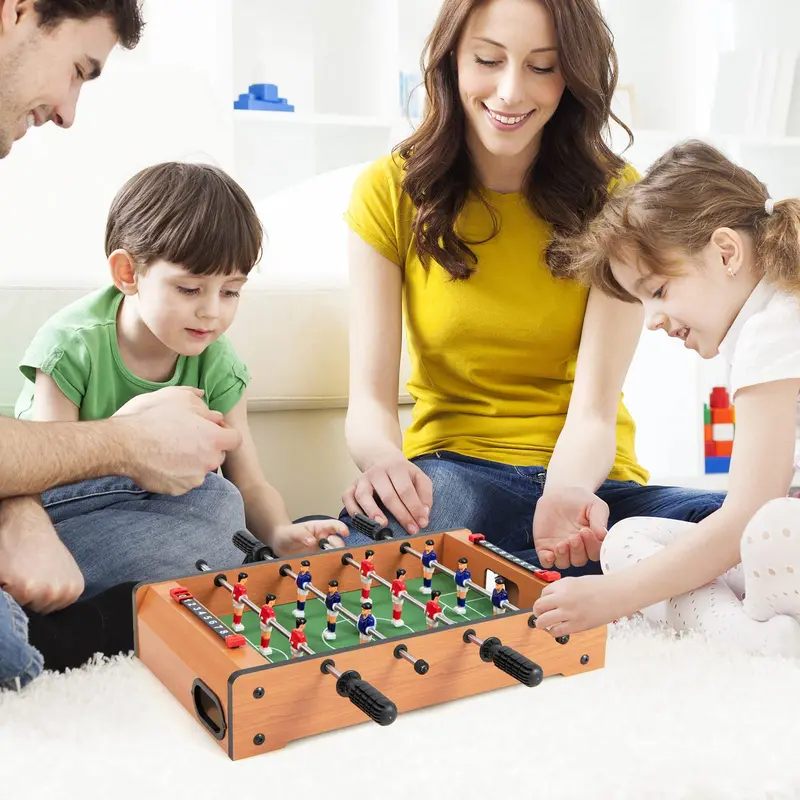 Goplus Foosball-Tisch, 20-Zoll-Mini-Tischfußball mit 2 Bällen, Punktzählern und tragbarem Fußballtisch für Kinder