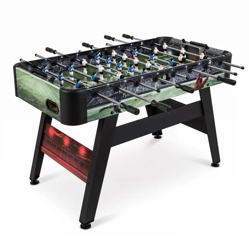 Goplus Foosballtisch, 134 cm (54 Zoll), vollständige Größe, mit 2 Bällen, 22 Figuren und ergonomischen Griffen