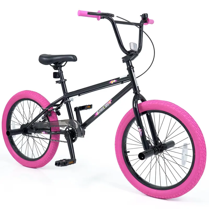 Goplus Freestyle-BMX-Fahrrad 20" für Tricks mit 360-Grad-Lenkung