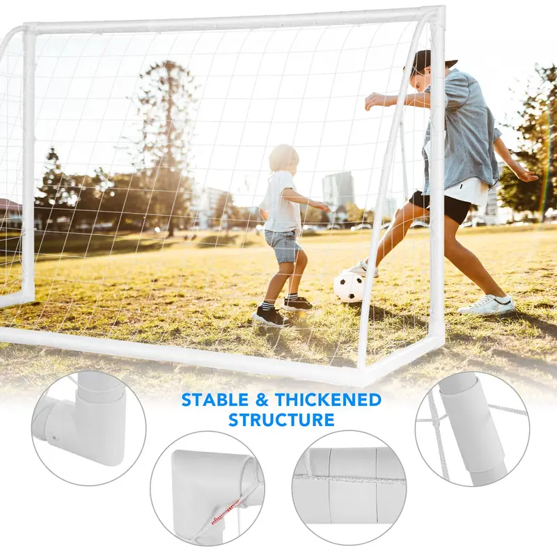 GoPlus Fußballtor, 183 cm x 122 cm (6 ft x 4 ft) mit stabilem PVC-Rahmen