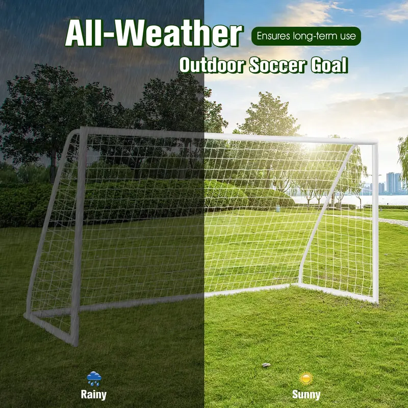 GoPlus Fußballtor, 3,66 m x 1,83 m x 1,22 m (12 ft x 6 ft x 4 ft), robustes UPVC-Rahmen-System, schnelle Montage, hochfestes Netz