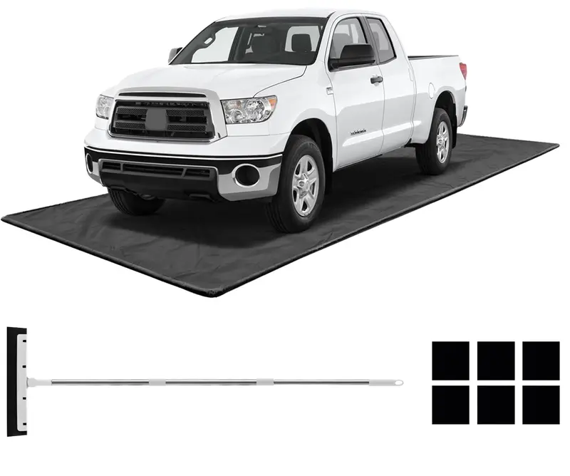 Goplus Garagenbodenmatte, 6,7 x 2,7 m (22' x 9') für Unterstellplätze unter dem Auto – wasserdichter Schutz vor Schnee, Regen und Schlamm