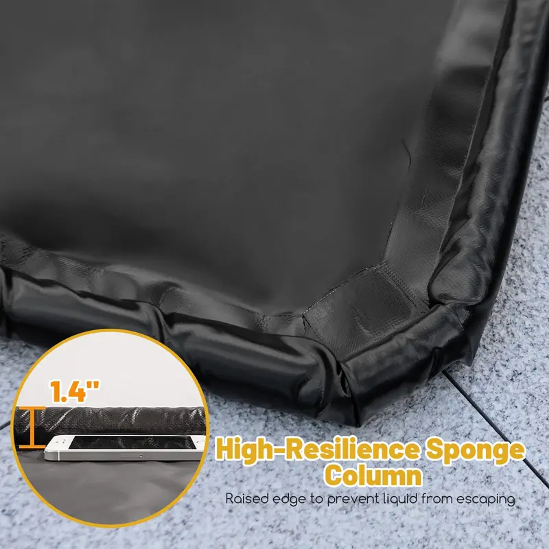 Goplus Garagenbodenmatte, 6,7 x 2,7 m (22' x 9') für Unterstellplätze unter dem Auto – wasserdichter Schutz vor Schnee, Regen und Schlamm
