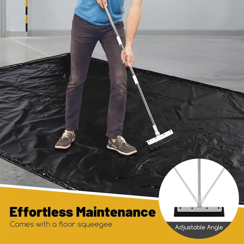 Goplus Garagenbodenmatte, 6,7 x 2,7 m (22' x 9') für Unterstellplätze unter dem Auto – wasserdichter Schutz vor Schnee, Regen und Schlamm