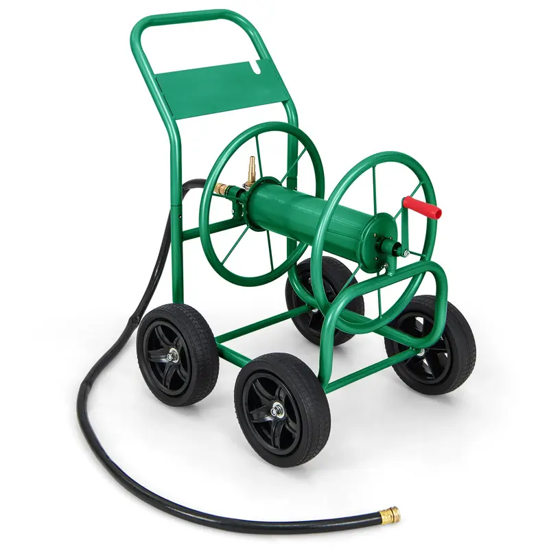 GoPlus-Gartenschlauchaufroller auf Rollwagen