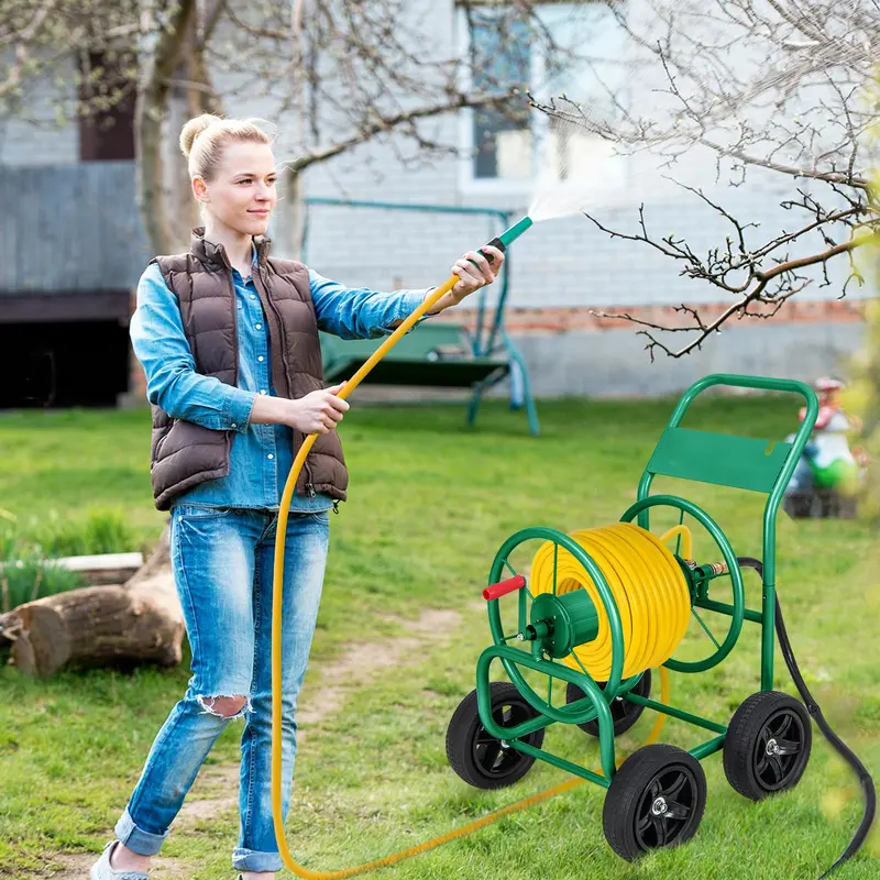 GoPlus-Gartenschlauchaufroller auf Rollwagen 2