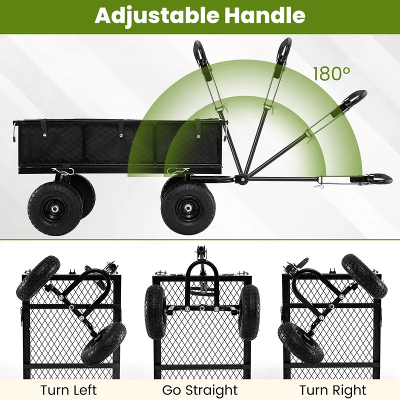 GoPlus-Gartenwagen, 400 kg Tragkraft