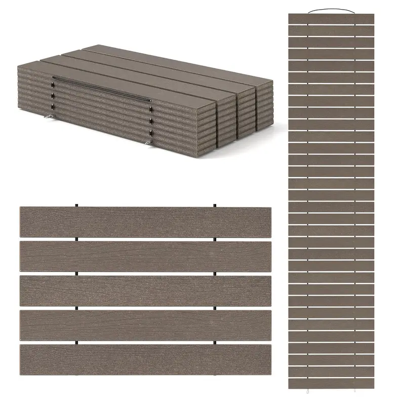 GoPlus Gartenweg 8 Fuß, gerader Außenweg zum Ausrollen für Terrasse und Garten, 241 cm × 54,6 cm × 1,3 cm