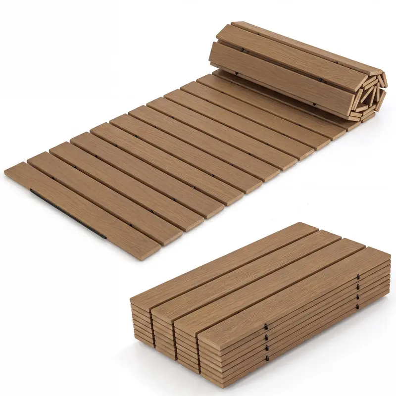 GoPlus Gartenweg 8 Fuß, gerader Außenweg zum Ausrollen für Terrasse und Garten, 241 cm × 54,6 cm × 1,3 cm