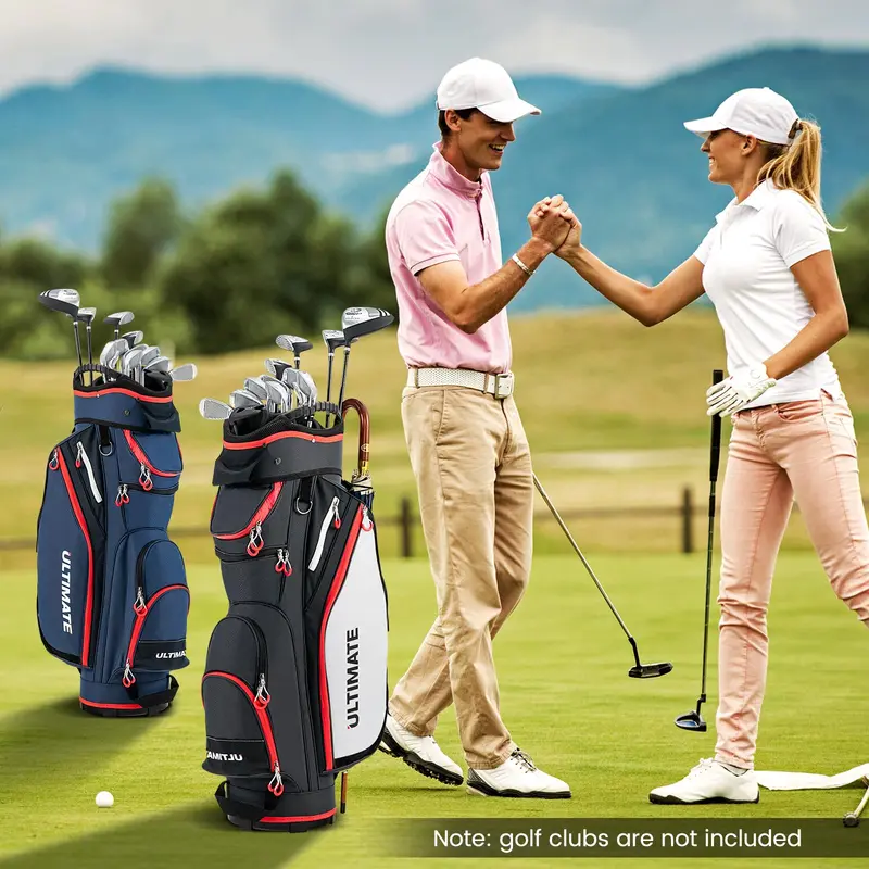 GoPlus Golf-Cart-Tasche mit 14-Fach-Unterteilung und leichtem, portablen Golfschlägerbeutel