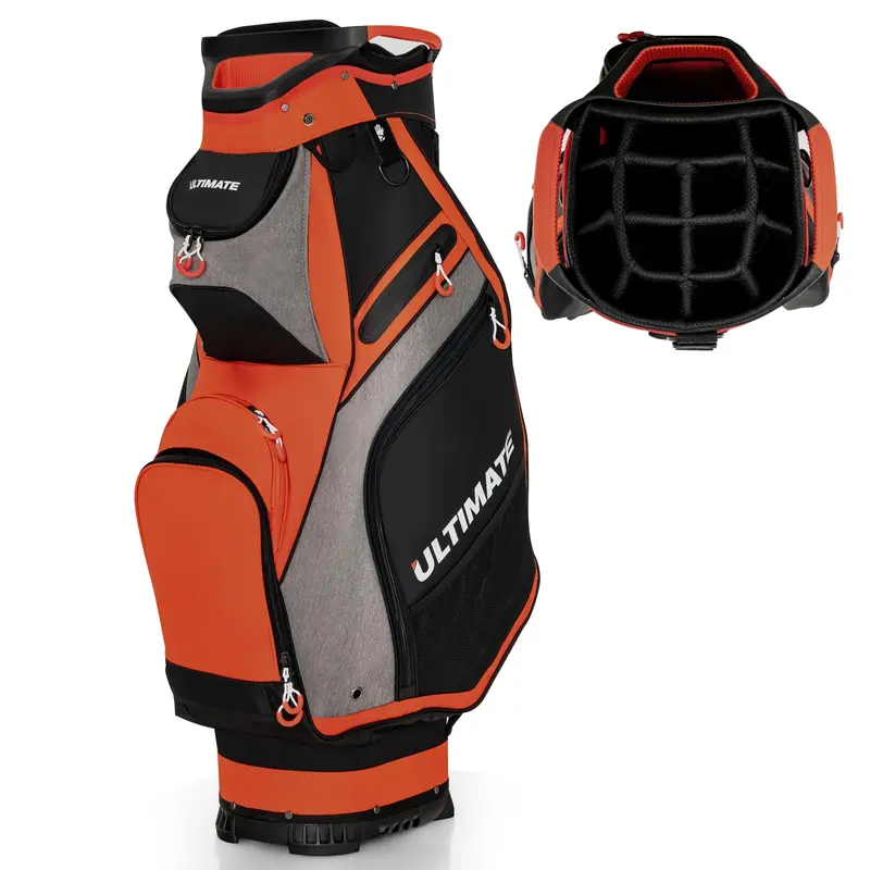 GoPlus Golf-Cart-Tasche mit 14-fachem Top-Organizer, leichtgewichtige und portable Golftasche