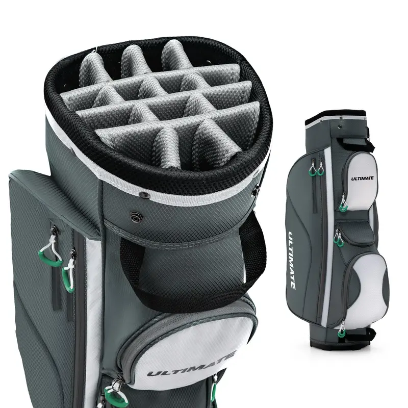 GoPlus Golf-Cart-Tasche mit 14 Fachteilern an der Oberseite