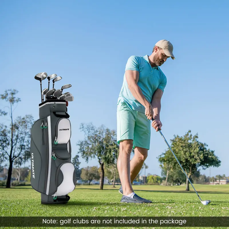 GoPlus Golf-Cart-Tasche mit 14 Fachteilern an der Oberseite 2