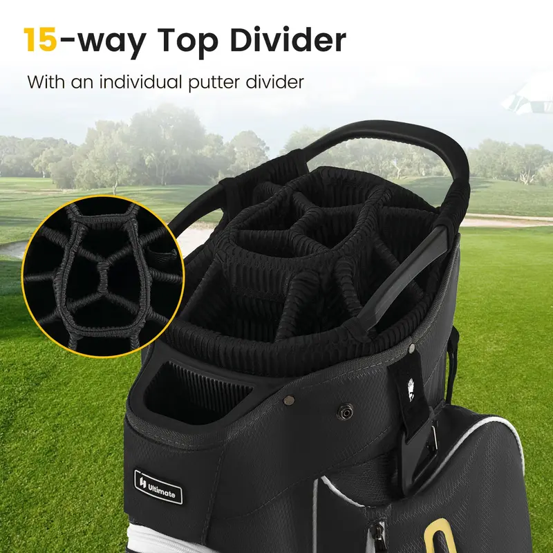 GoPlus Golf-Cart-Tasche mit 15-Fach-Top-Teiler