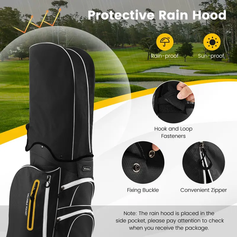 GoPlus Golf-Cart-Tasche mit 15-Fach-Top-Teiler