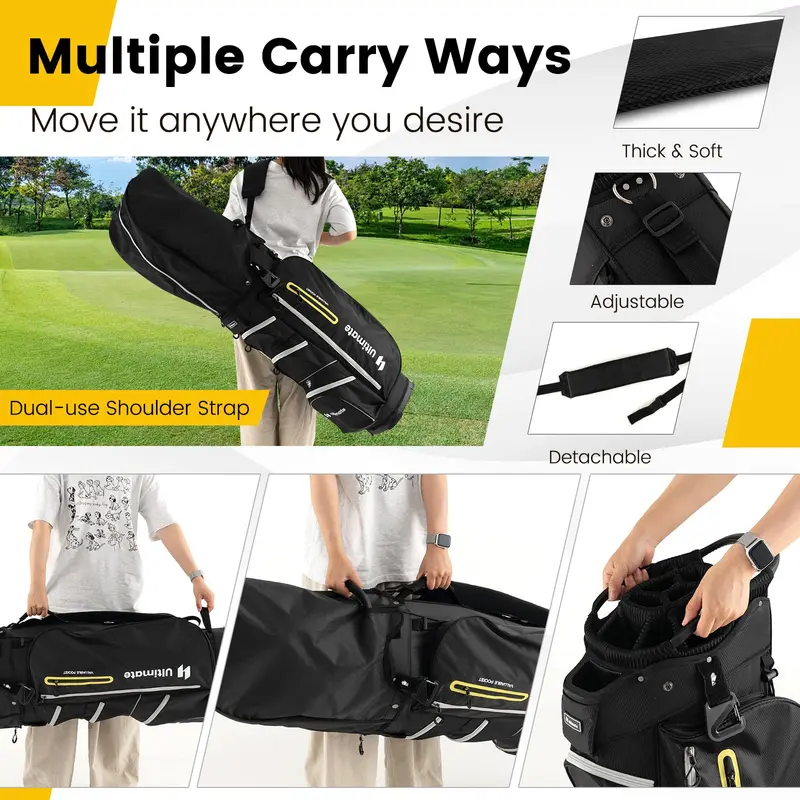 GoPlus Golf-Cart-Tasche mit 15-Fach-Top-Teiler