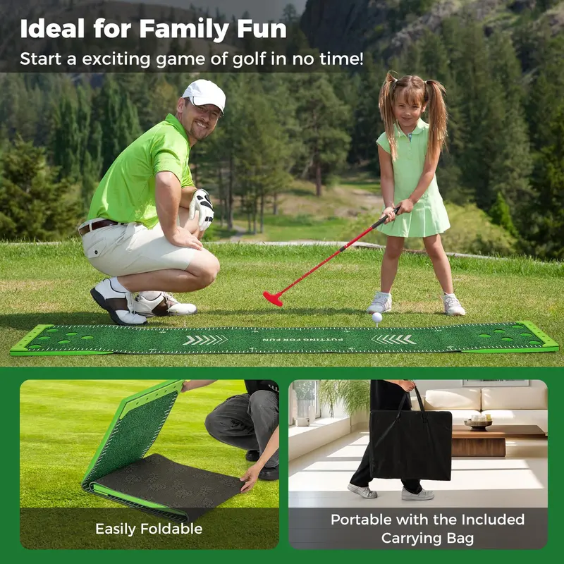 Goplus Golfspielset mit 2 verstellbaren Putter und 6 Bällen