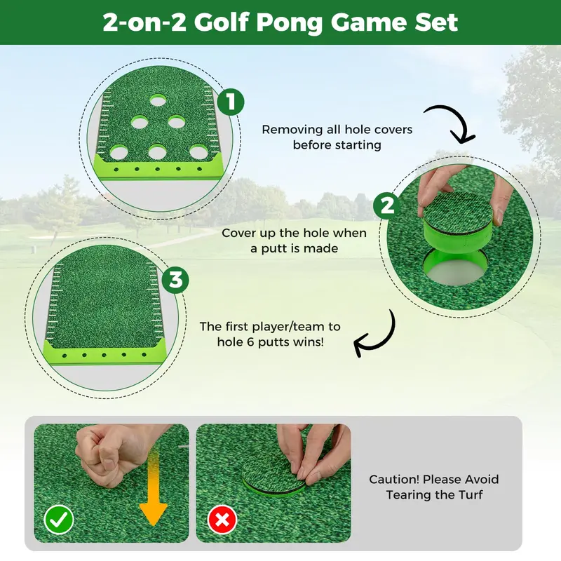 Goplus Golfspielset mit 2 verstellbaren Putter und 6 Bällen