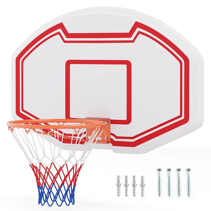GoPlus Großer wandmontierter Basketballkorb für Innen- und Außenbereich mit 36" x 24" splitterfestem Rückwand