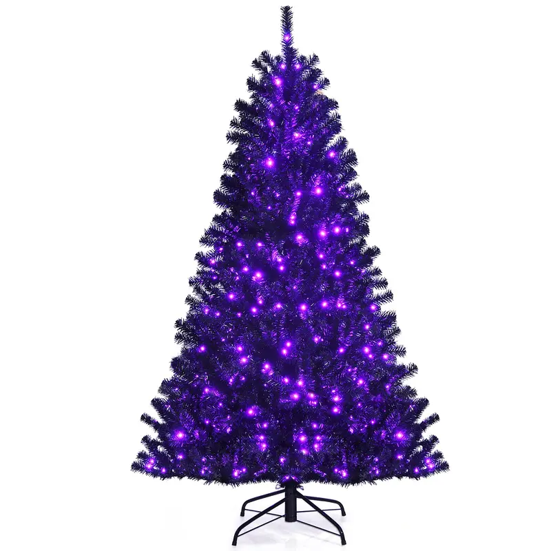 Goplus-Halloween-Baum, klappbarer künstlicher Weihnachtsbaum mit Metallständer – perfekte Halloween-Dekoration für Festivals und Feiern