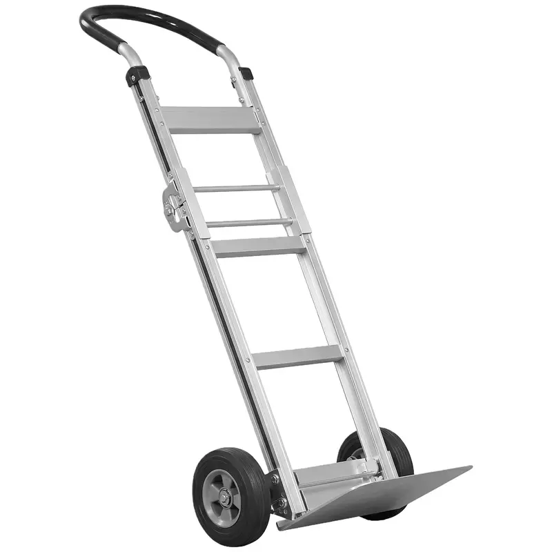 Goplus Hochleistungs-Klapp-Handwagen | 272 kg tragender Aluminium-Dolly-Wagen mit ergonomischem Griff und zwei Gummirädern