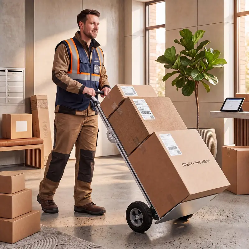 Goplus Hochleistungs-Klapp-Handwagen | 272 kg tragender Aluminium-Dolly-Wagen mit ergonomischem Griff und zwei Gummirädern 2