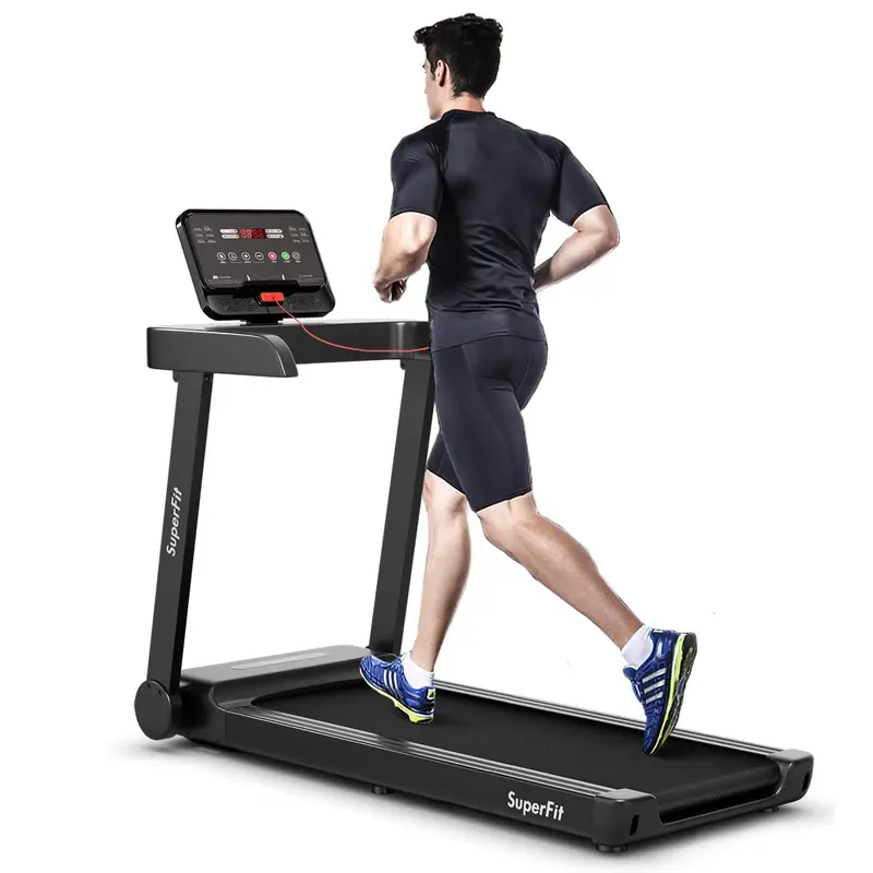 Goplus Hochleistungs-Laufband fürs Fitnessstudio – Superfit elektrisches Laufband mit App-Steuerung