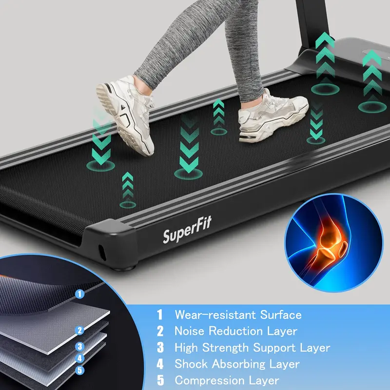 Goplus Hochleistungs-Laufband fürs Fitnessstudio – Superfit elektrisches Laufband mit App-Steuerung