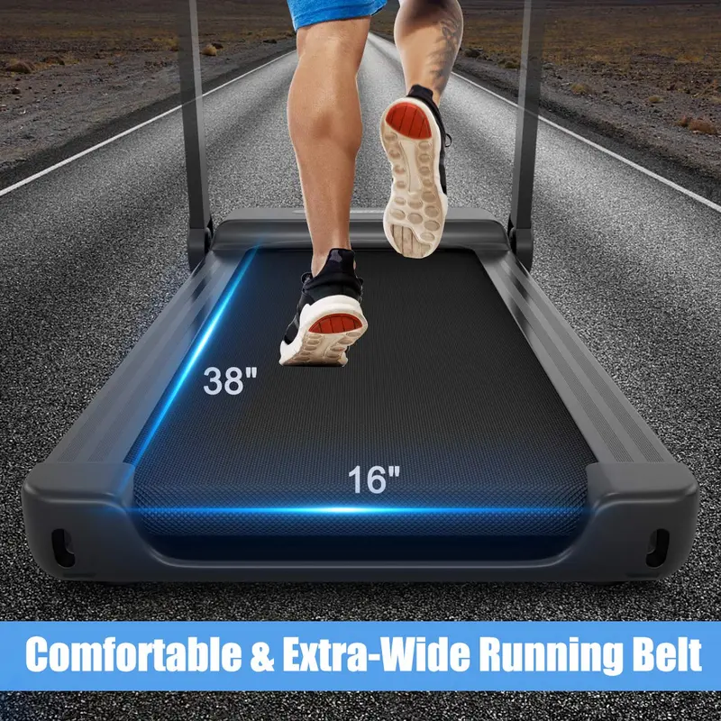 Goplus Hochleistungs-Laufband fürs Fitnessstudio – Superfit elektrisches Laufband mit App-Steuerung