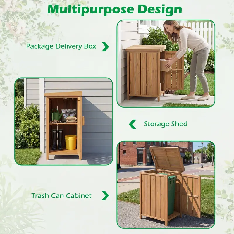 GoPlus Holz-Paket-Abgabekasten für den Außenbereich