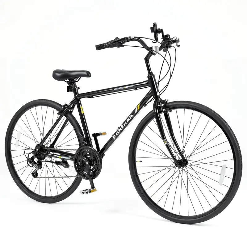 GoPlus-Hybridfahrrad mit 18 Gängen, 700C-Stadt-Commuter-Fahrrad mit Shimano-Antriebssystem
